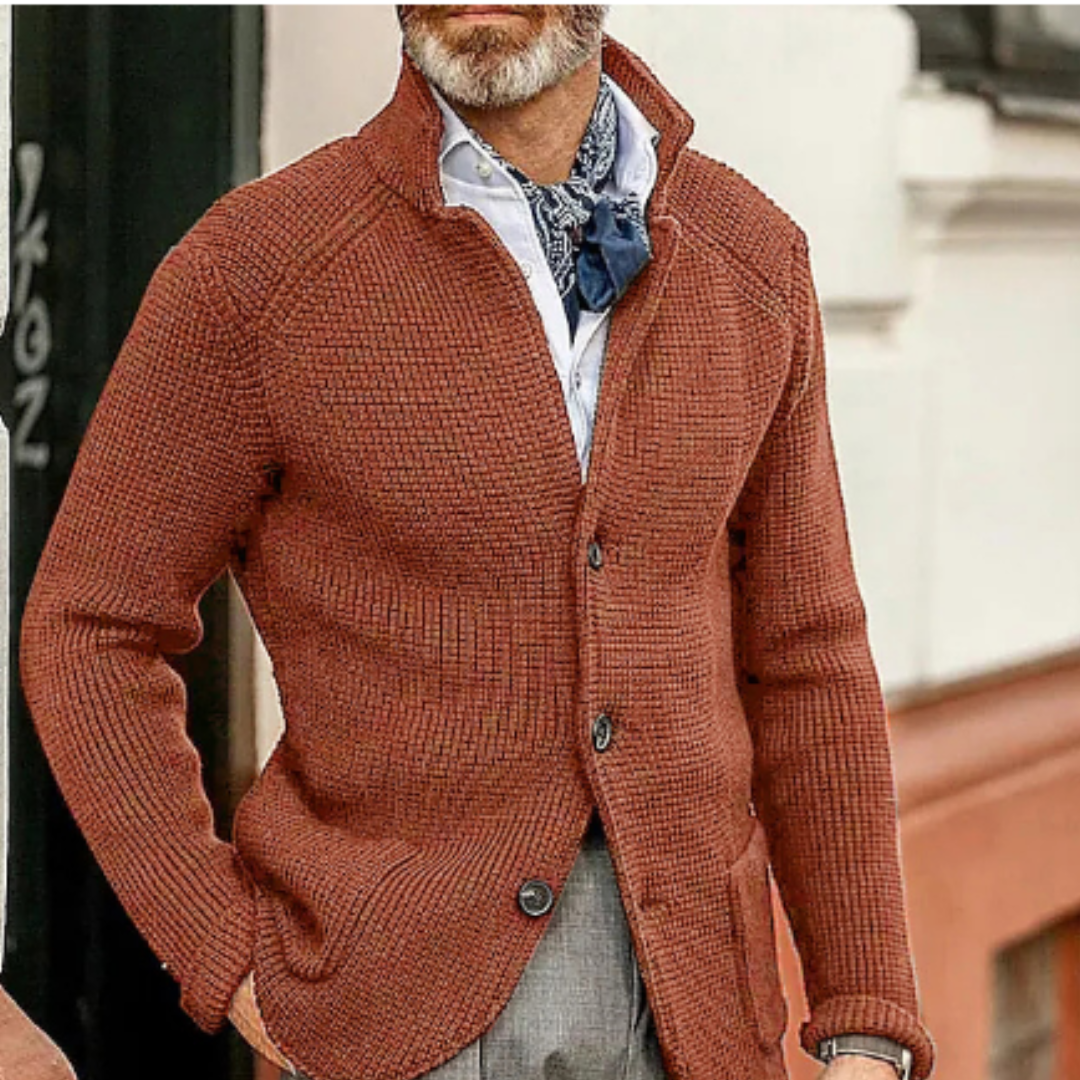 Cardigan uomo – Maglione caldo in maglia per inverno