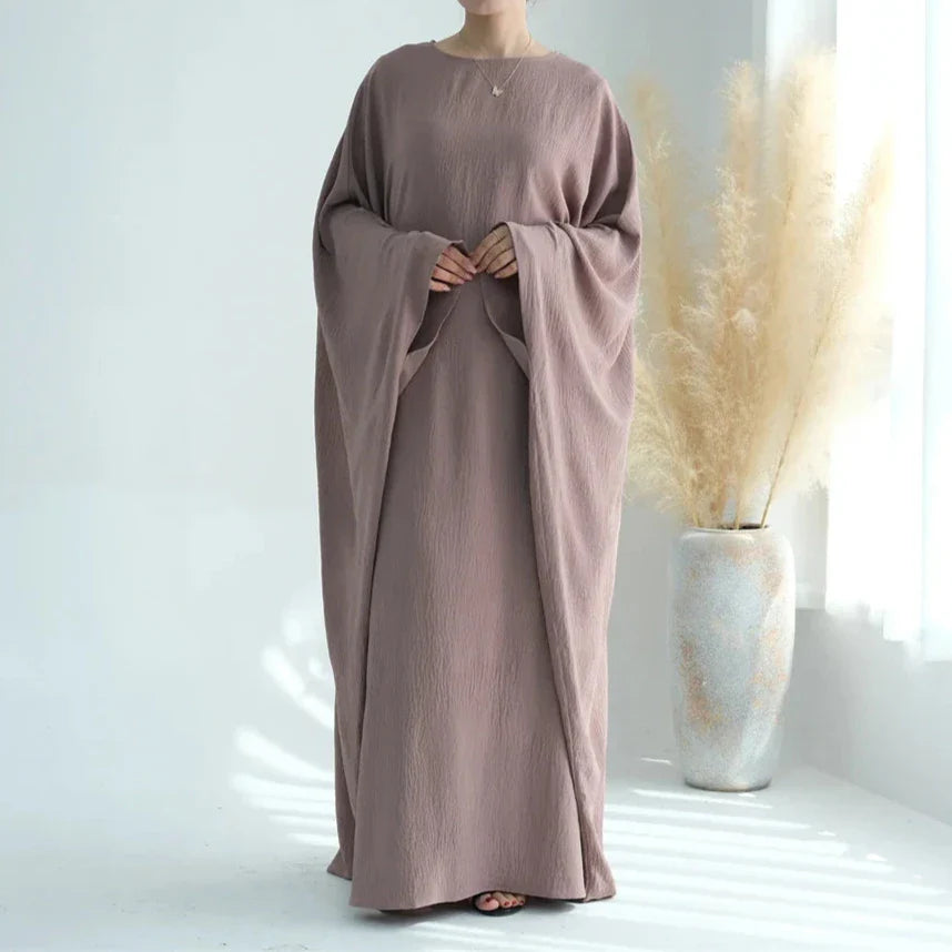 Abaya elegante donna – Abaya lunga in chiffon per occasioni speciali