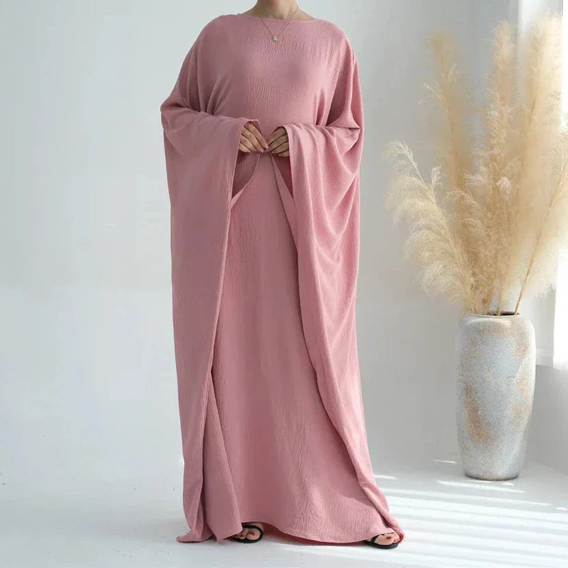 Abaya elegante donna – Abaya lunga in chiffon per occasioni speciali