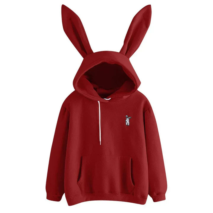 Hoodie donna con orecchie da coniglio – Felpa comoda e giocosa per ogni occasione