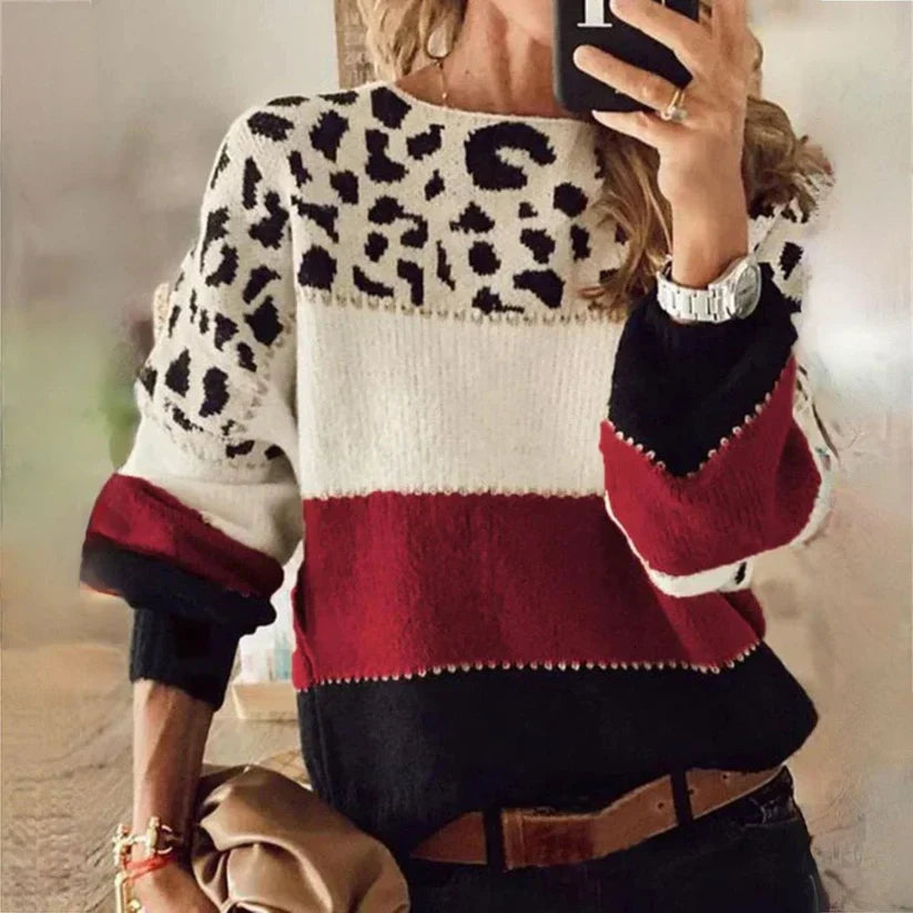 Maglione leopardato donna – Elegante pullover in maglia per ogni occasione