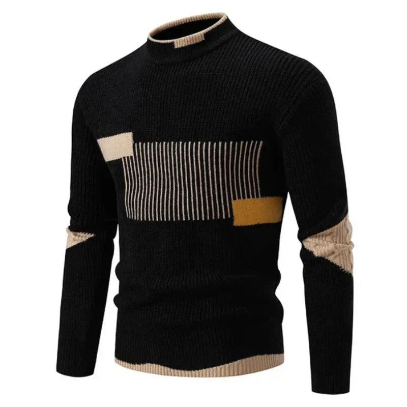 Maglione Geometrico Uomo – Pullover alla Moda in Maglia Elegante