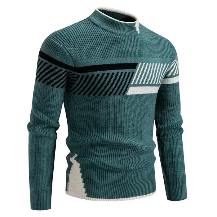 Maglione Geometrico Uomo – Pullover alla Moda in Maglia Elegante