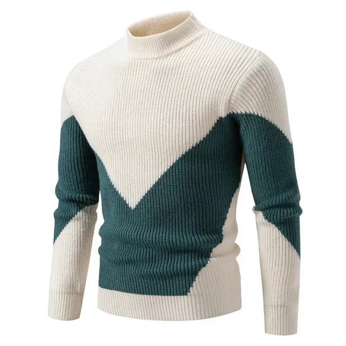 Maglione Geometrico Uomo – Pullover alla Moda in Maglia Elegante