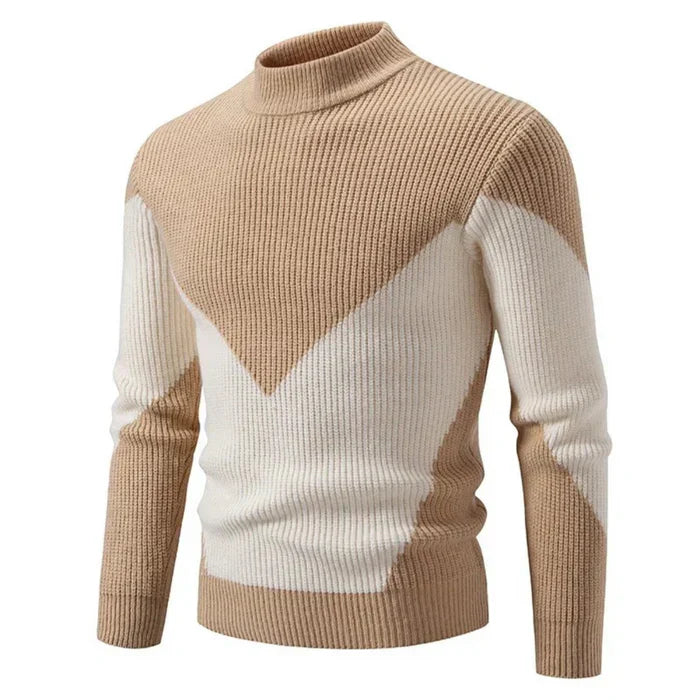 Maglione Geometrico Uomo – Pullover alla Moda in Maglia Elegante