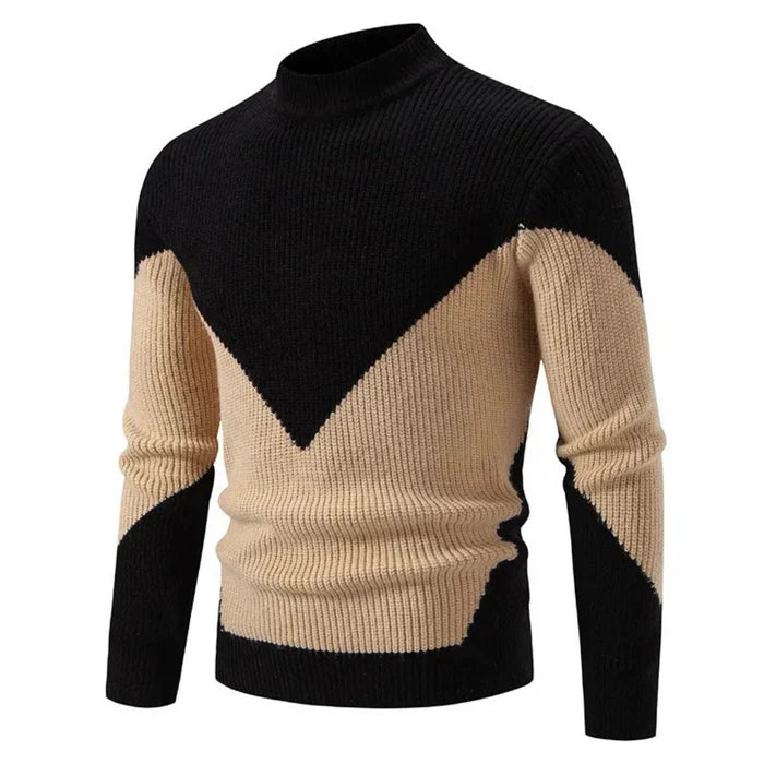 Maglione Geometrico Uomo – Pullover alla Moda in Maglia Elegante