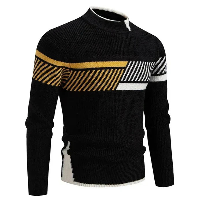 Maglione Geometrico Uomo – Pullover alla Moda in Maglia Elegante